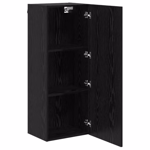vidaXL Modern Wall-Mounted TV Cabinet in Black, W/D/H: 40.5 x 30 x 102 cm – 6