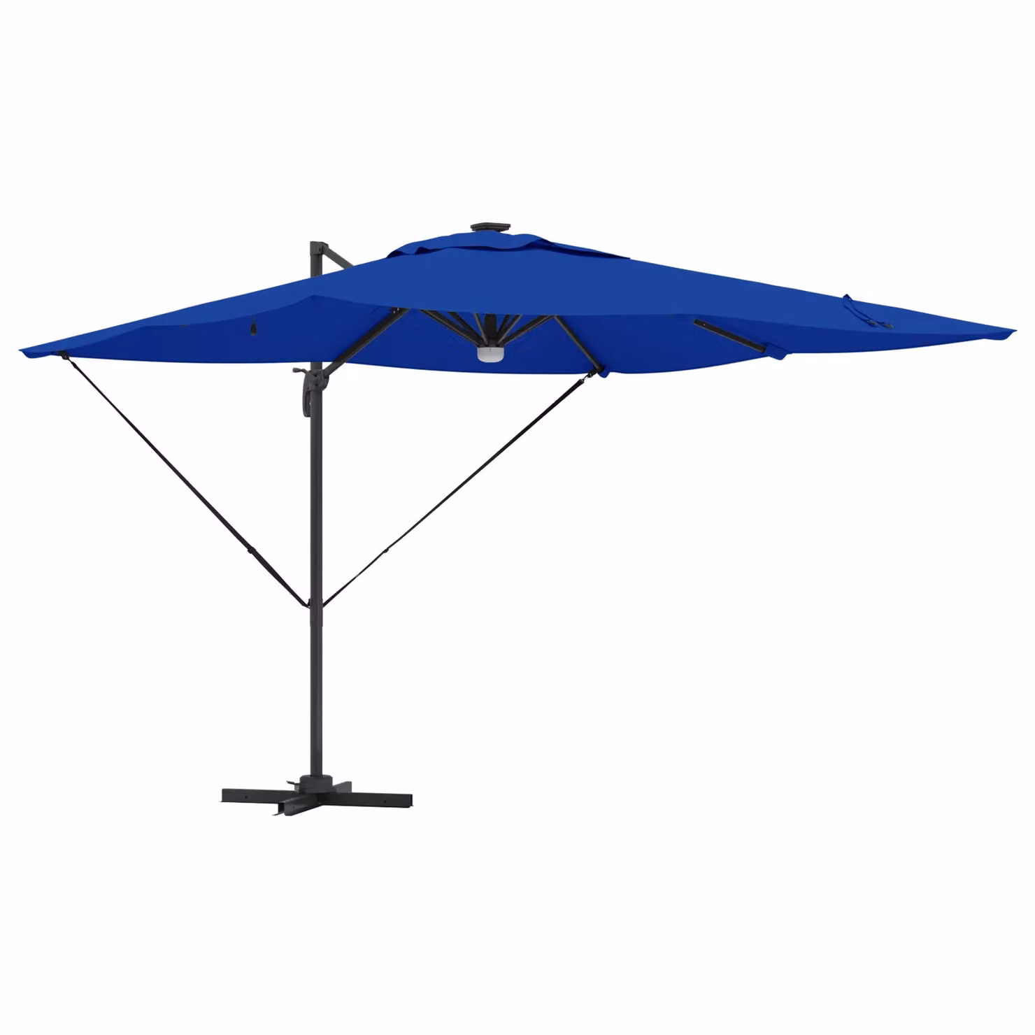 Berkfield Home Roma Cantilever Parasol with LEDs in Azure Blue, Aluminium, W/D/H: 284 x 285 x 270 cm – 2