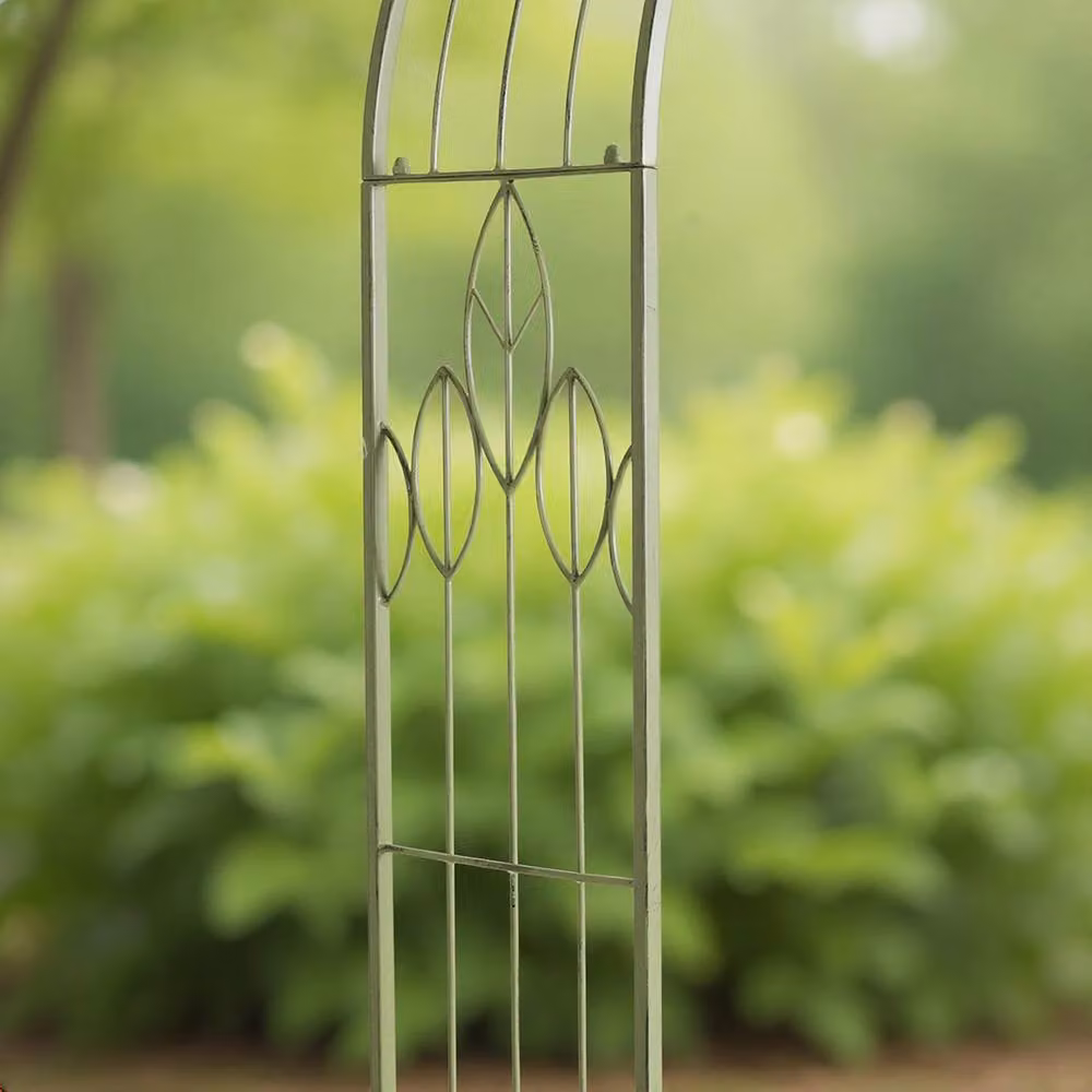 Charles Bentley Green Metal Ornamental Garden Arch and Climbing Frame Support – 2