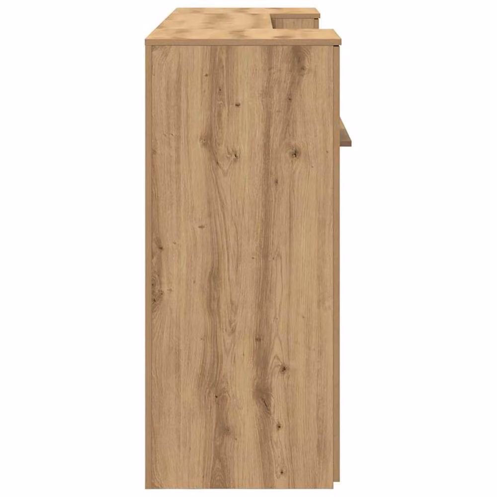 Berkfield Home Artisan Oak Reception Desk in Brown, W/D/H: 200 x 50 x 103.5 cm – 3