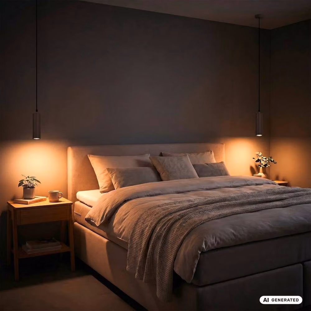 Briloner Beige Height Adjustable GU10 Cylinder Pendant Light – 5