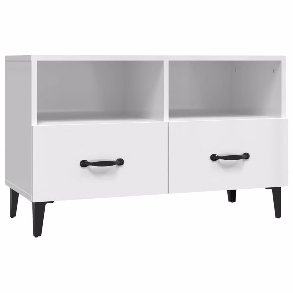 Berkfield Home Modern High Gloss White TV Cabinet W/D/H: 80 x 36 x 50 cm – 2