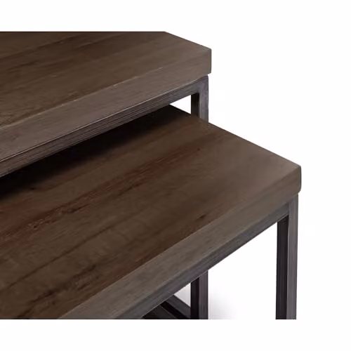 Julian Bowen Brooklyn Nesting Coffee Tables in Brown Oak – 3