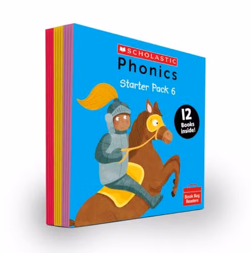 Scholastic Phonics Starter Pack 6: Multicolour Decodable Phonic Fiction Books for Ages 4-6 – 2