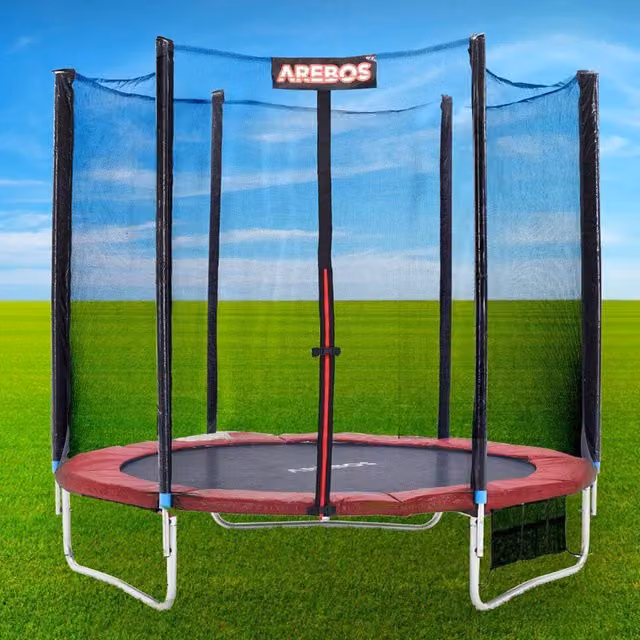 AREBOS Red PVC Trampoline Safety Pads for 15ft Trampolines
