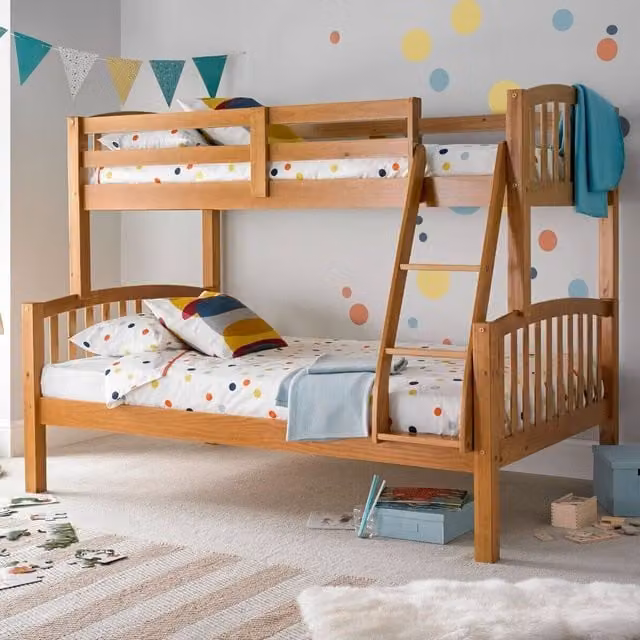 Bedmaster Mya White Triple Sleeper Bunk Bed in Solid Wood