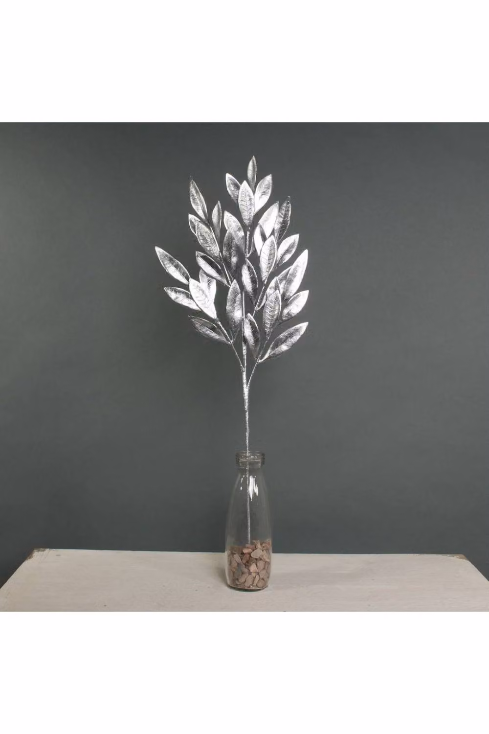 KDMD Silver Metallic Laurel Leaf Spray, 2 Pack – 2