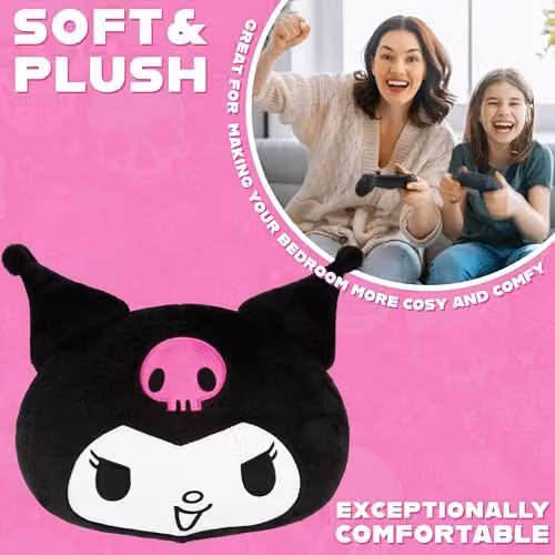 Get Trend Sanrio Kuromi 3D Plush Cushion, Black – 9
