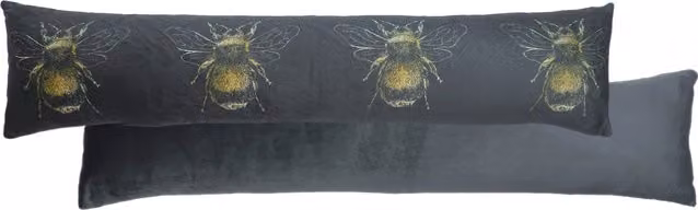 Gold Bee Draught Excluder in Dark Grey