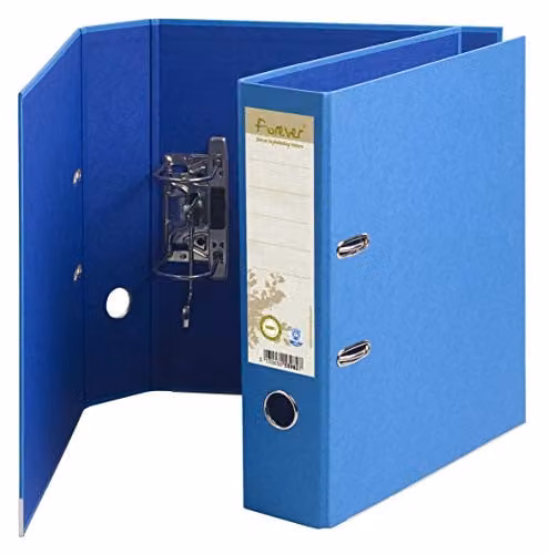 Exacompta Prem'Touch Forever A4 Lever Arch File with 80 mm Spine in Light Blue – 3
