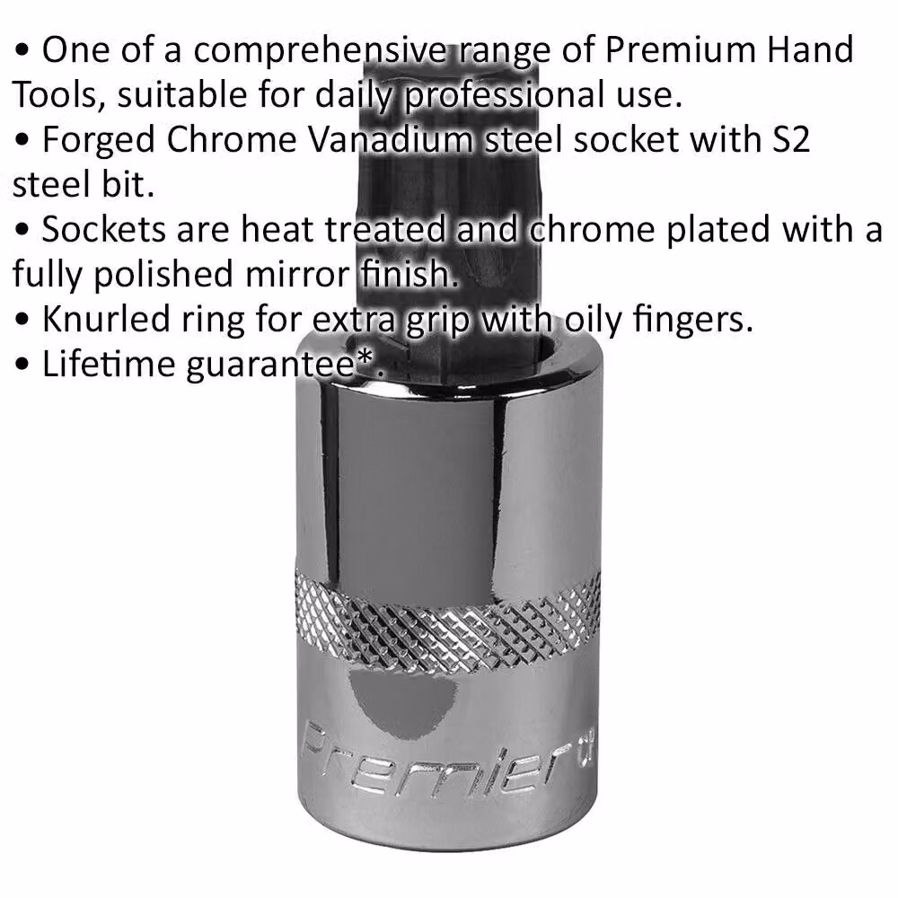 Loops T70 TRX Star Socket Bit 1/2 inch Square Drive in Silver S2 Steel – 2