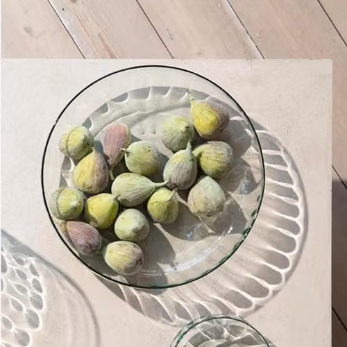 LSA International Mia Low Salad Bowl, Transparent Recycled Glass, Diameter: 31 cm – 2
