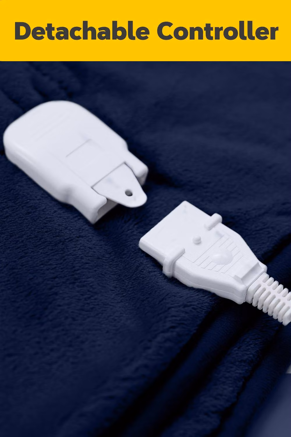 Air Pro Heated Throw Electric Blanket with Digital Controller and Timer in Navy Blue, W: 130 cm x H: 160 cm – 5