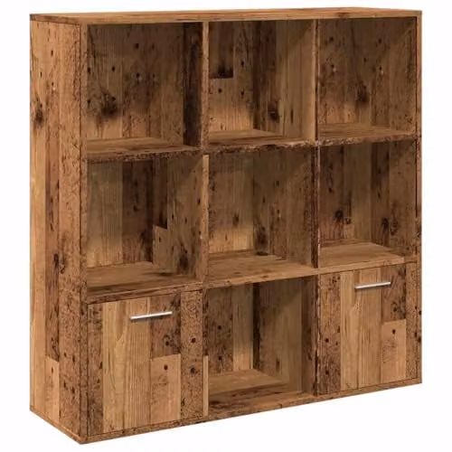 vidaXL Modern Book Cabinet in Old Wood Brown, W/D/H: 98 x 29 x 97.5 cm