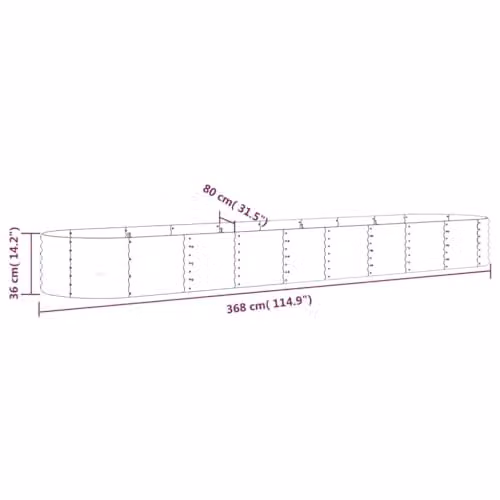 vidaXL Silver Steel Raised Bed W/D/H: 80 x 80 x 36 cm – 2