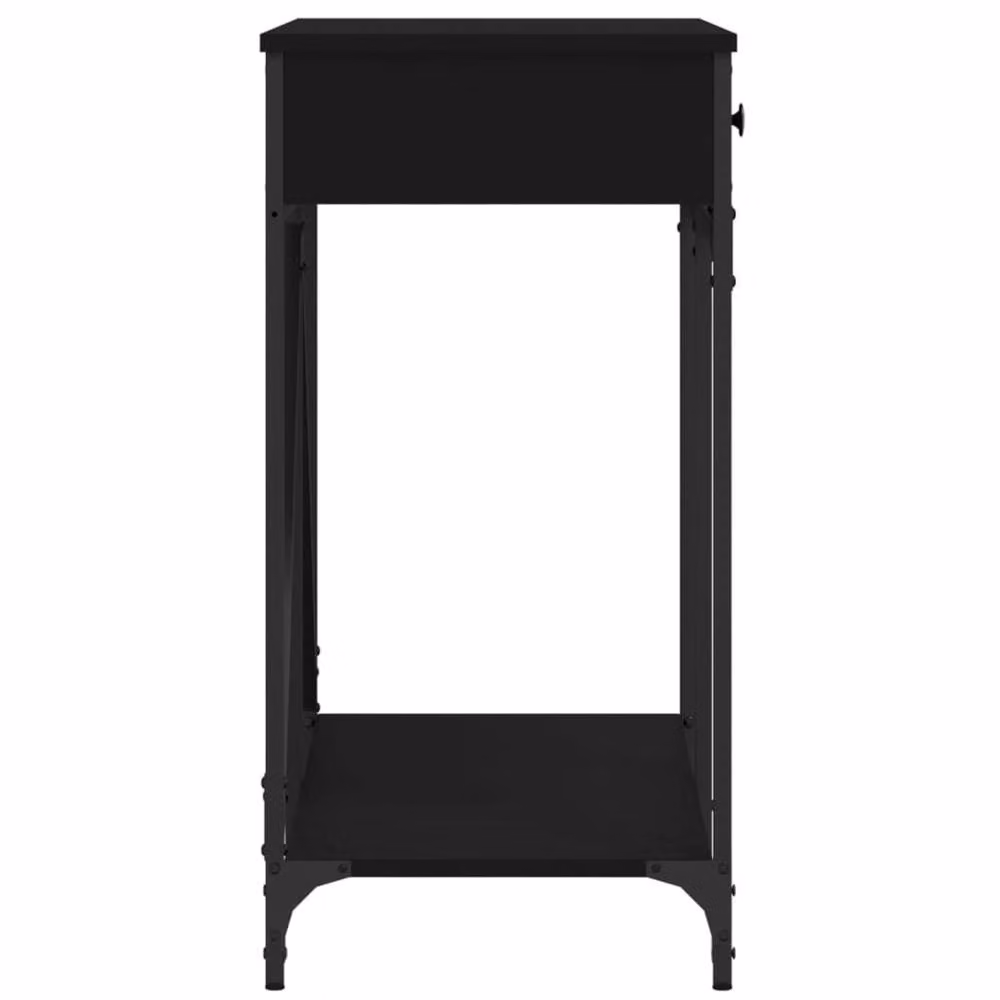 Berkfield Home Black Console Table in Engineered Wood, W/D/H: 100 x 39 x 78.5 cm – 5