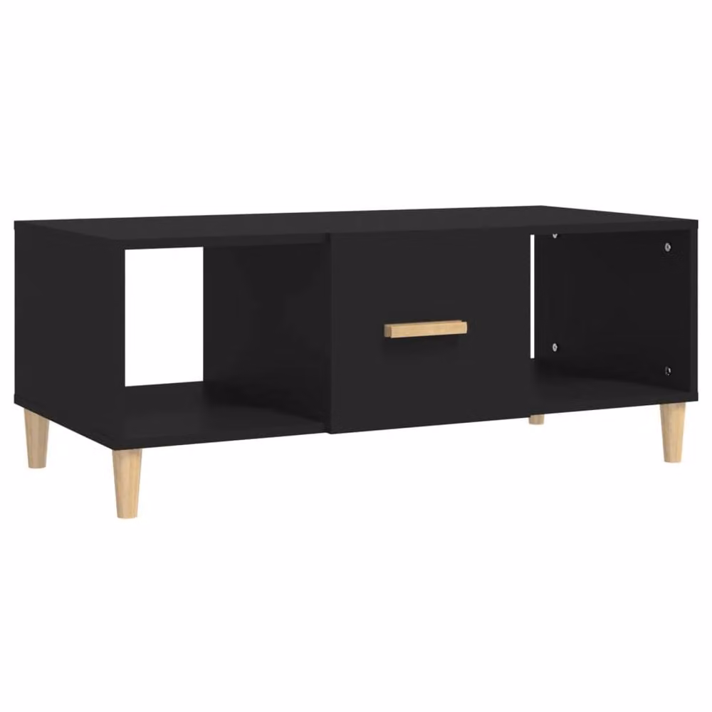 Berkfield Home Decorative Black Coffee Table in Engineered Wood, W/D/H: 102 x 50 x 40 cm – 3