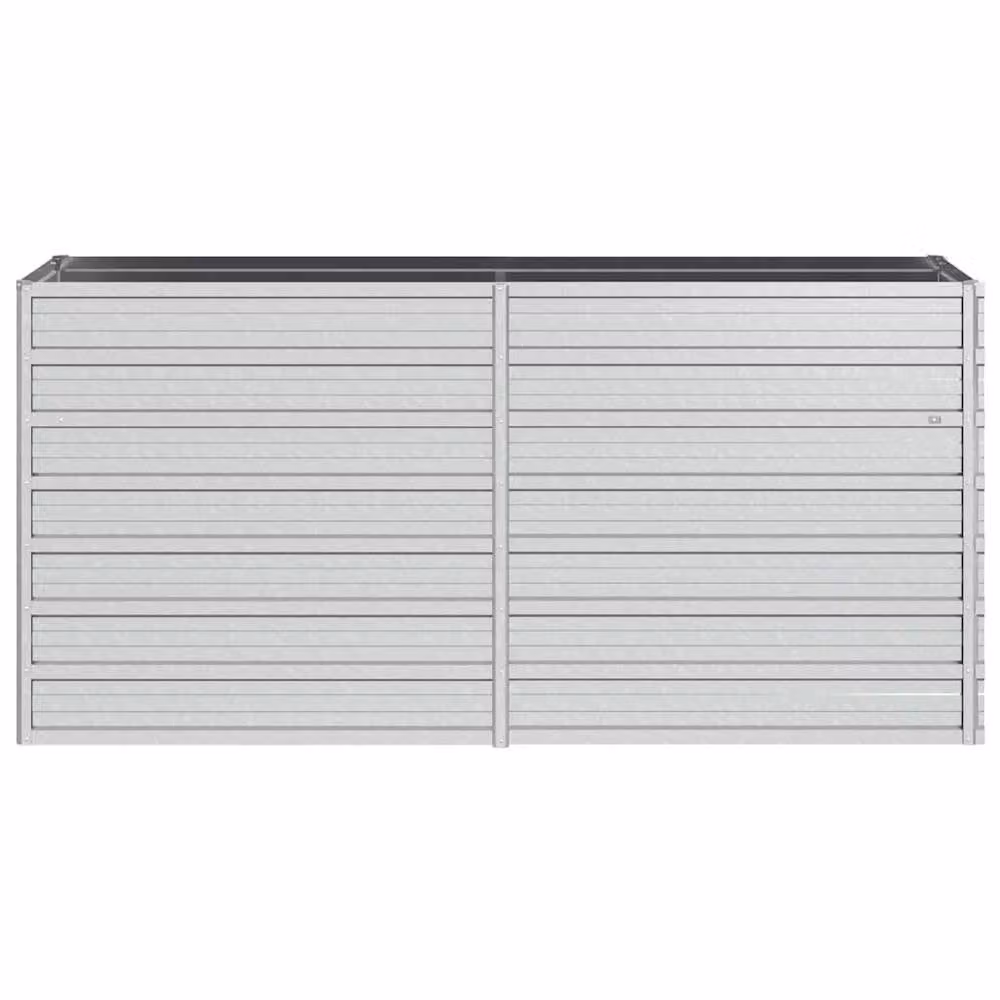 Berkfield Home Garden Galvanised Steel Raised Bed in Silver, W/D/H: 160 x 40 x 77 cm – 3