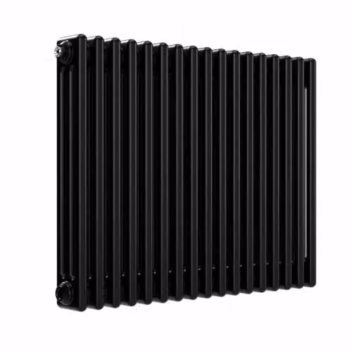 Lux Heat Black Horizontal 3 Column Traditional Steel Radiator, H 60.0 cm x W 78.5 cm – 2