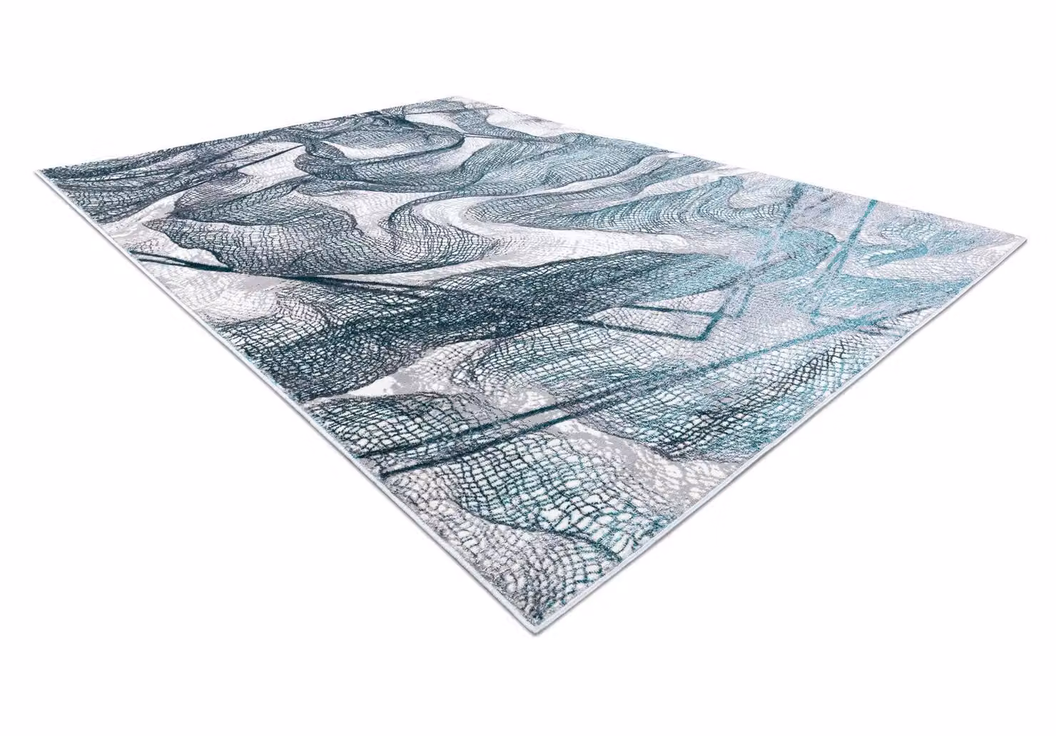 RugsX De Luxe Abstract Grey and Multicolour Polyester Rug, W: 120 cm, D: 170 cm – 2