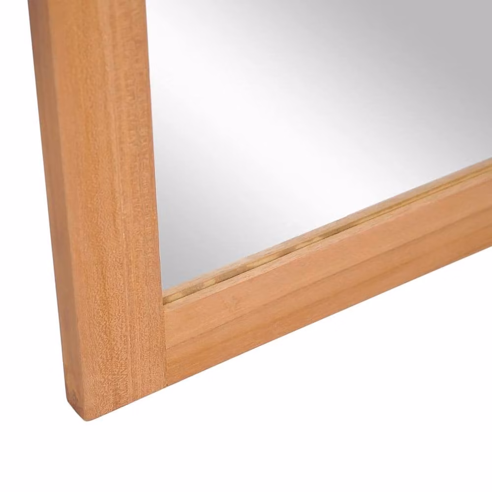 Berkfield Home Modern Rectangular Wall Mirror in Brown Solid Wood, W: 50 cm, H: 70 cm – 2