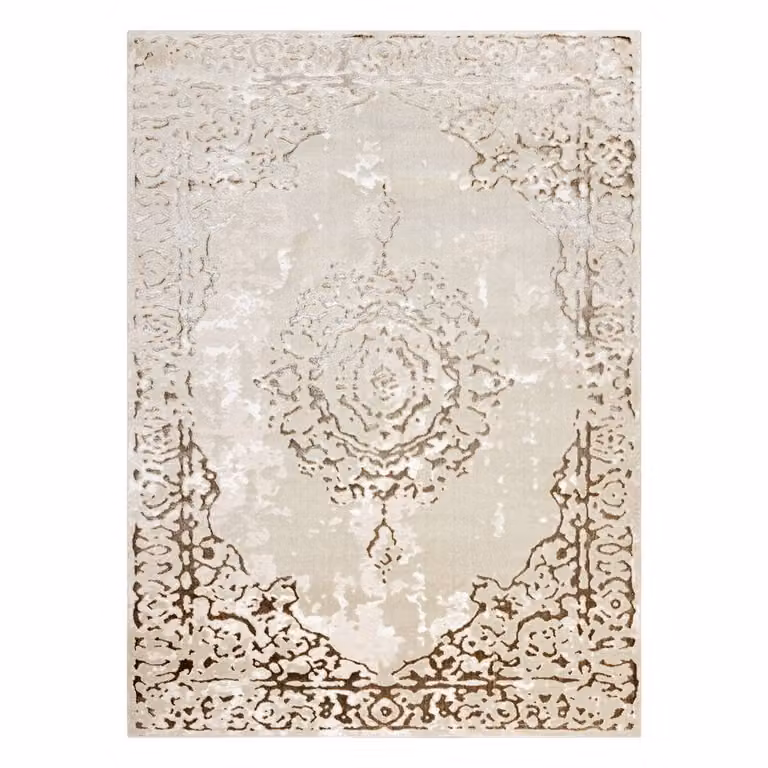 RugsX Allure Geometric Modern Rug in Yellow and Beige, W: 160 cm, D: 220 cm