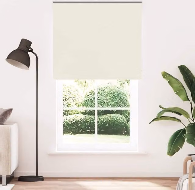 Berkfield Home Blackout Roller Blind, White Polyester, W: 125 cm, H: 230 cm