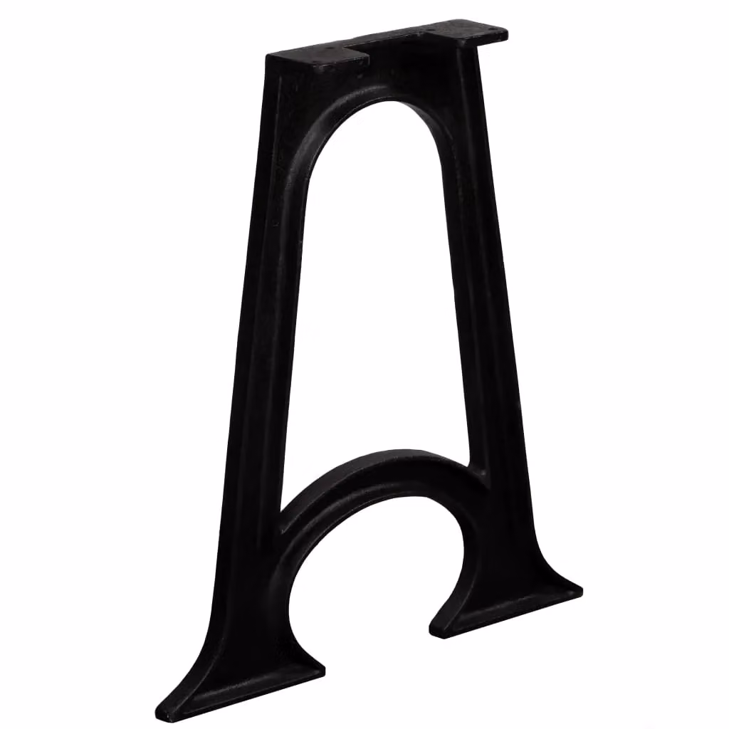 Berkfield Home Arched Base A-Frame Cast Iron Dining Table Legs, 2 Pieces, Black – 2