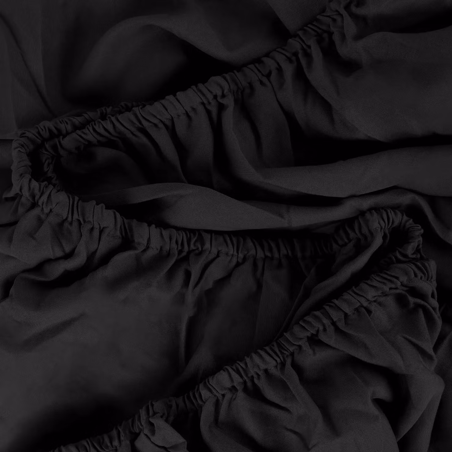 Brentfords Black Microfibre Fitted Single Bed Sheet, W/D/H: 91 x 190 x 25 cm – 3