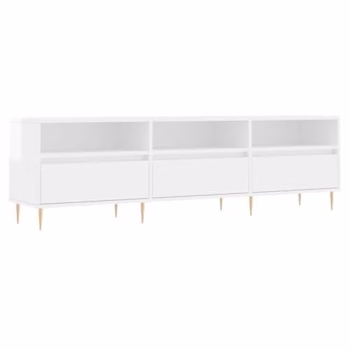 vidaXL Glossy White TV Cabinet W/D/H: 150 x 30 x 44.5 cm – 1
