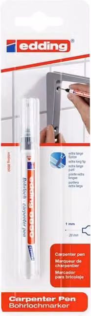Edding 8850 Permanent Carpenter Marker with Bullet Tip, Black