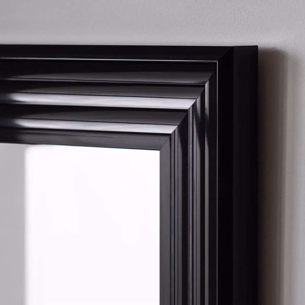 Cheshire Metro Gloss Black Tall Rectangular Wall Dressing Mirror – 6