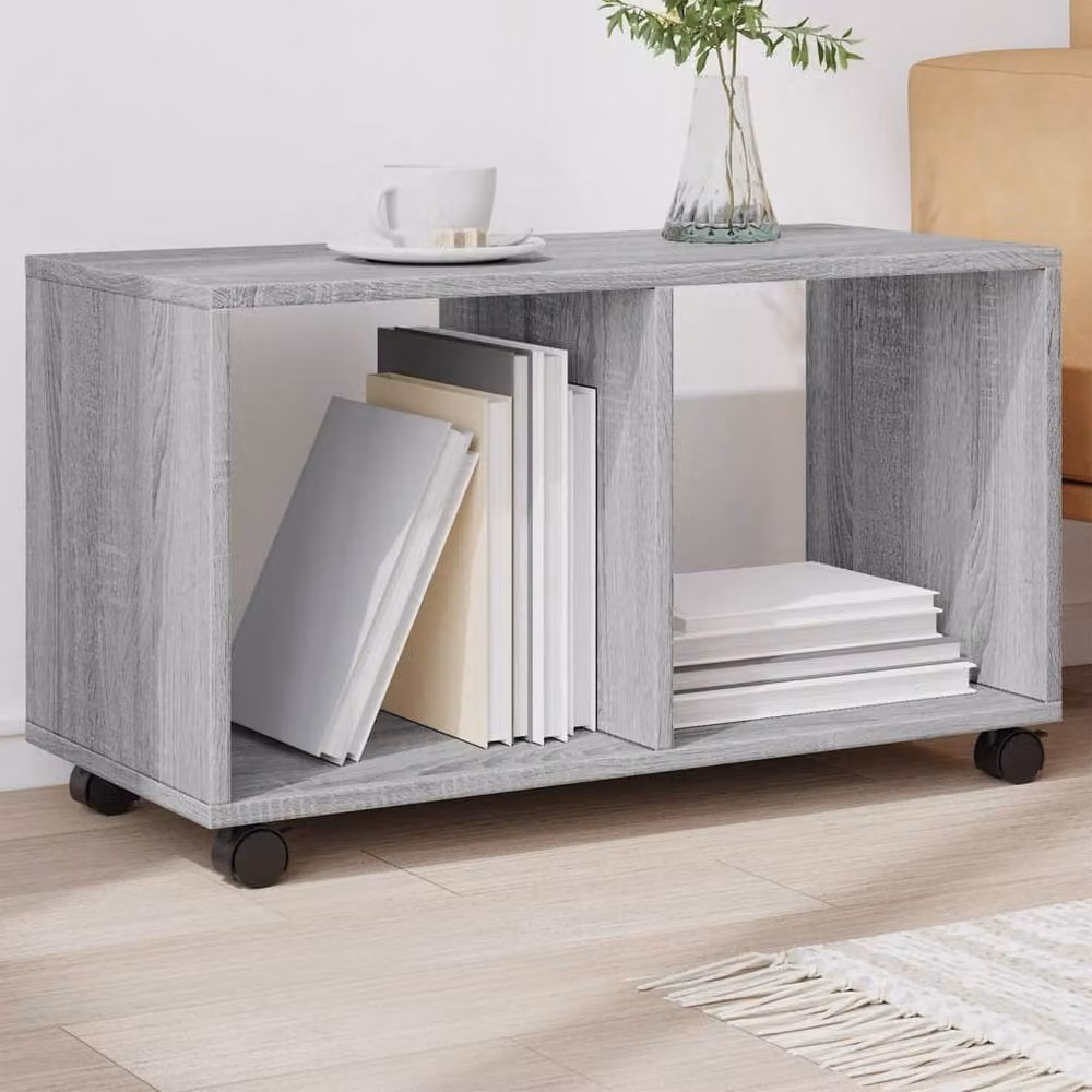 Berkfield Home vidaXL Rolling Cabinet in Grey Sonoma, W/D/H: 72 x 33 x 42.5 cm – 2