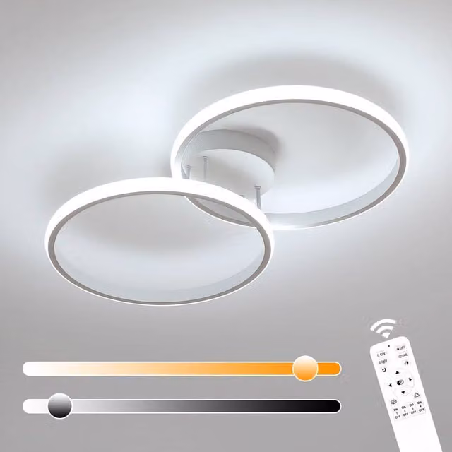 COMELY Modern Round LED Dimmable Ceiling Light with Remote Control, White – 1