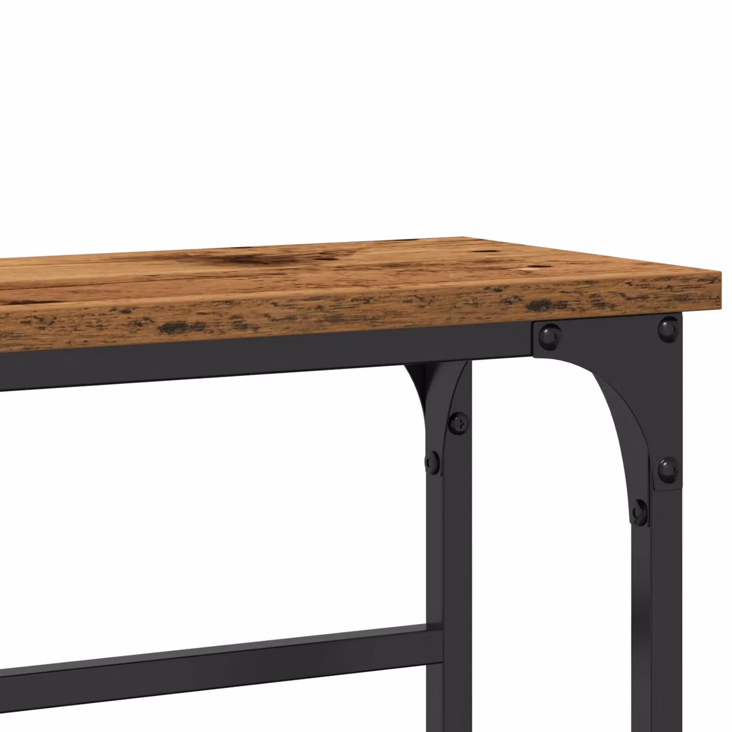 Berkfield Home Old Wood Console Table in Brown, W/D/H: 75 x 19.5 x 75 cm – 3