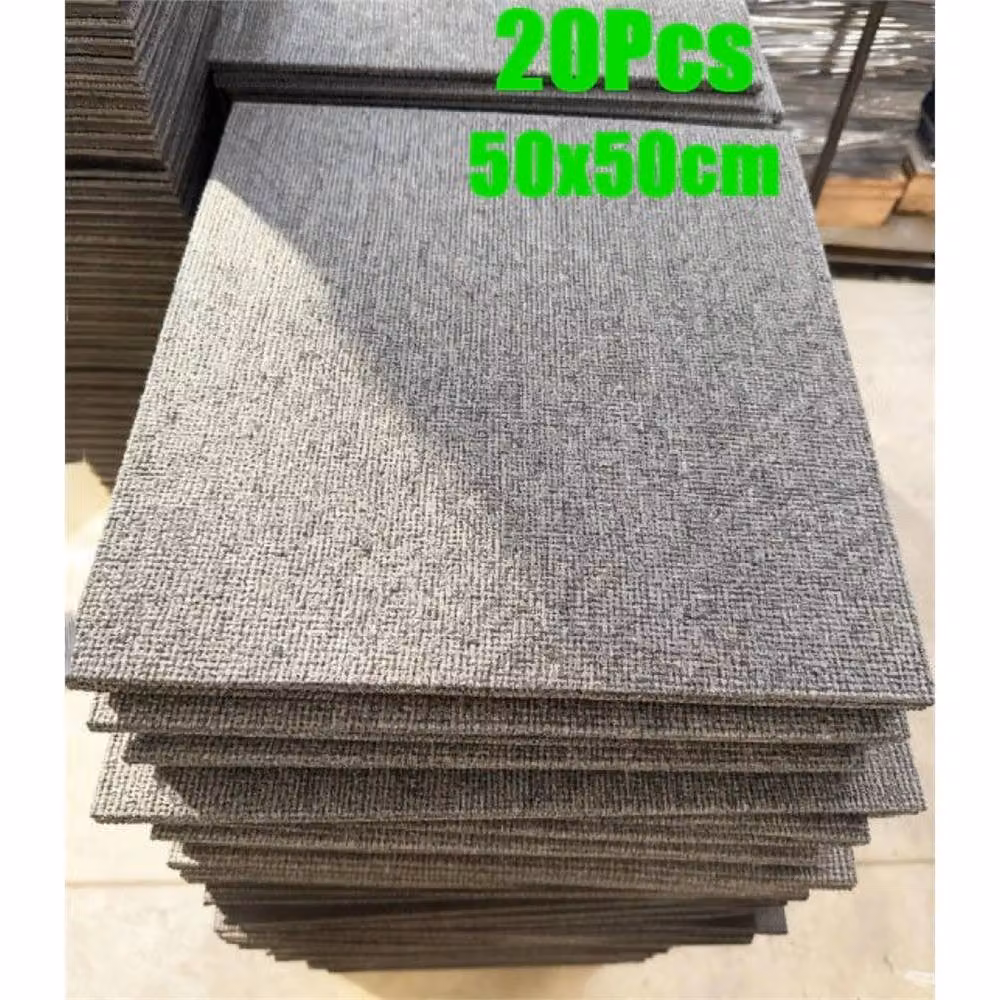 Havendro 20-Piece Self-Adhesive Carpet Tiles, Grey, 50 x 50 cm – 3