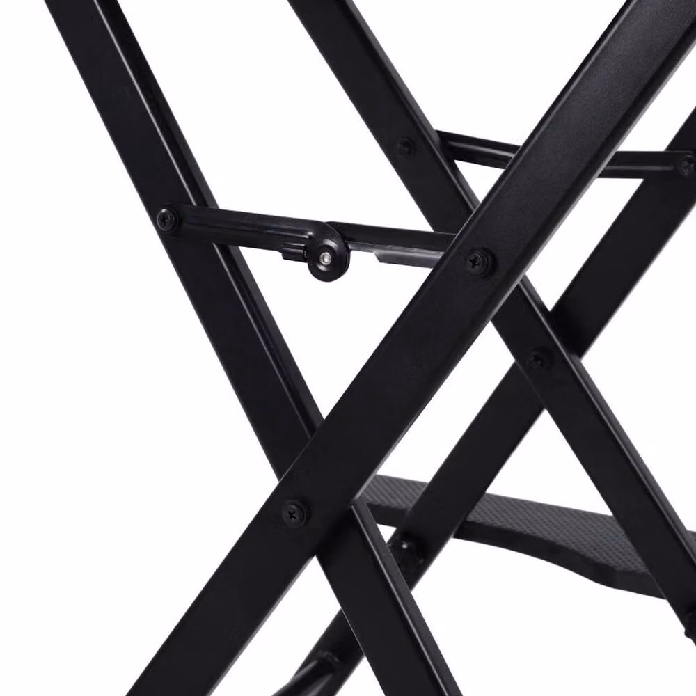 PAWNORA Black Folding Makeup Artist Chair with Armrests – 3
