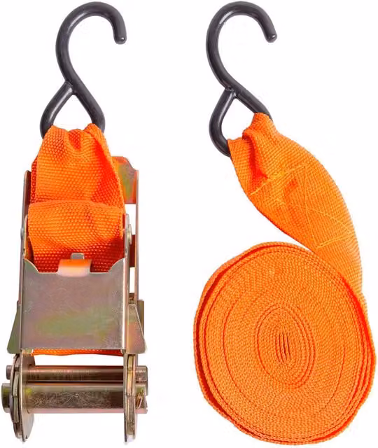 Blackspur Orange Ratchet Tie Down Straps, 6m