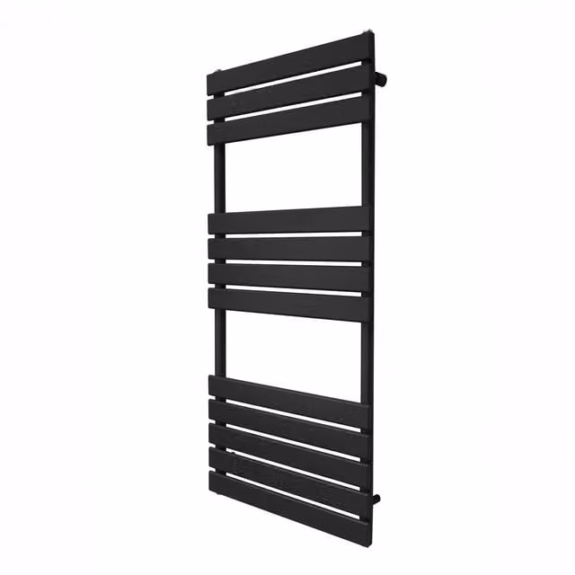 Monstershop Black Steel Flat Panel Towel Radiator, Width: 50 cm