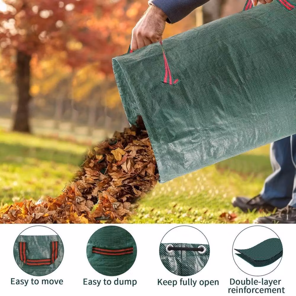 Kelvenix 2 Pack Heavy Duty Green Garden Waste Bags, 300L Capacity – 5