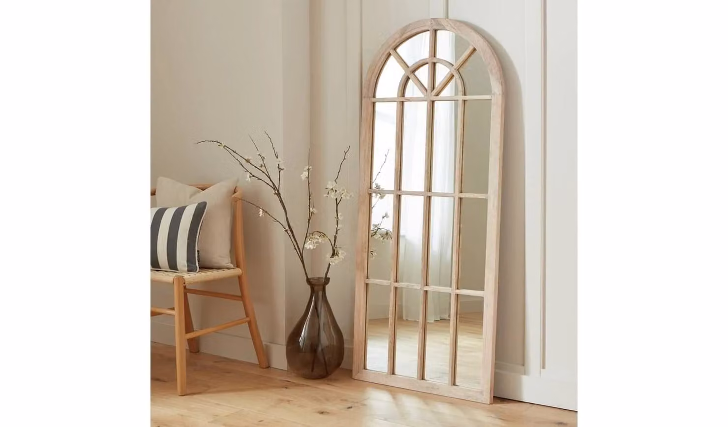Cheap Furniture Warehouse Modern White Full Length Arch Wall Mirror, W/H: 60 x 140 cm