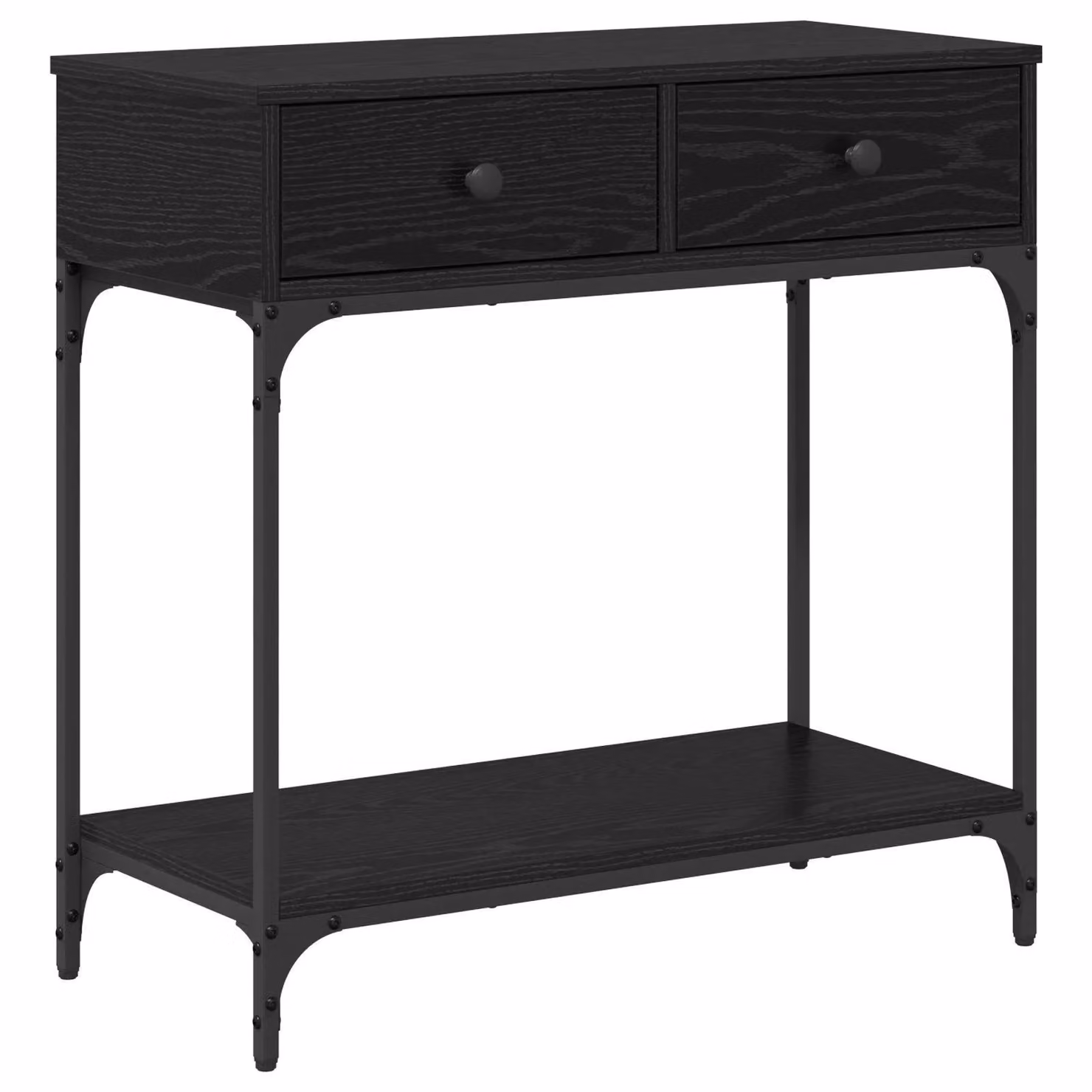 Berkfield Home Black Oak Console Table, W/D/H: 75 x 34.5 x 75 cm – 2