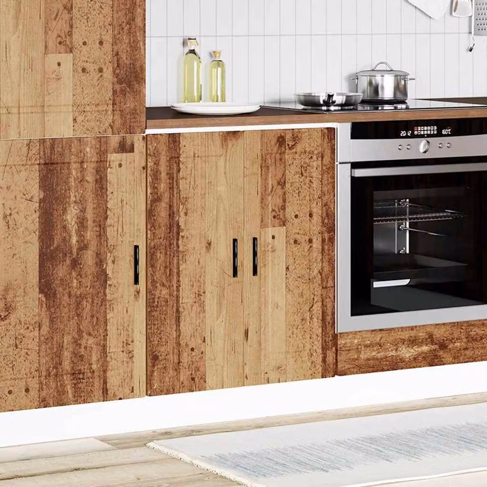 Berkfield Home Porto Kitchen Base Cabinet in Brown Old Wood Engineered Wood – 2