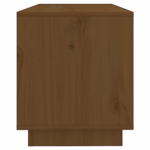 vidaXL Modern Solid Pine Wood TV Cabinet in Brown, W/D/H: 74 x 34 x 40 cm – 3