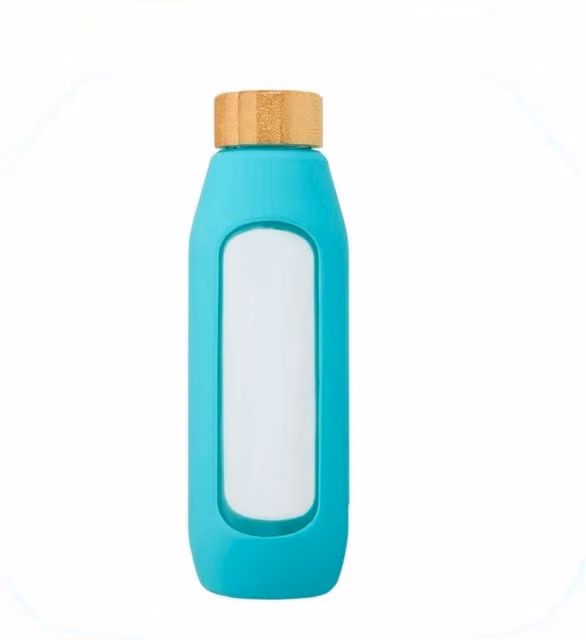 Avenue Glass Water Bottle, 600ml, Green