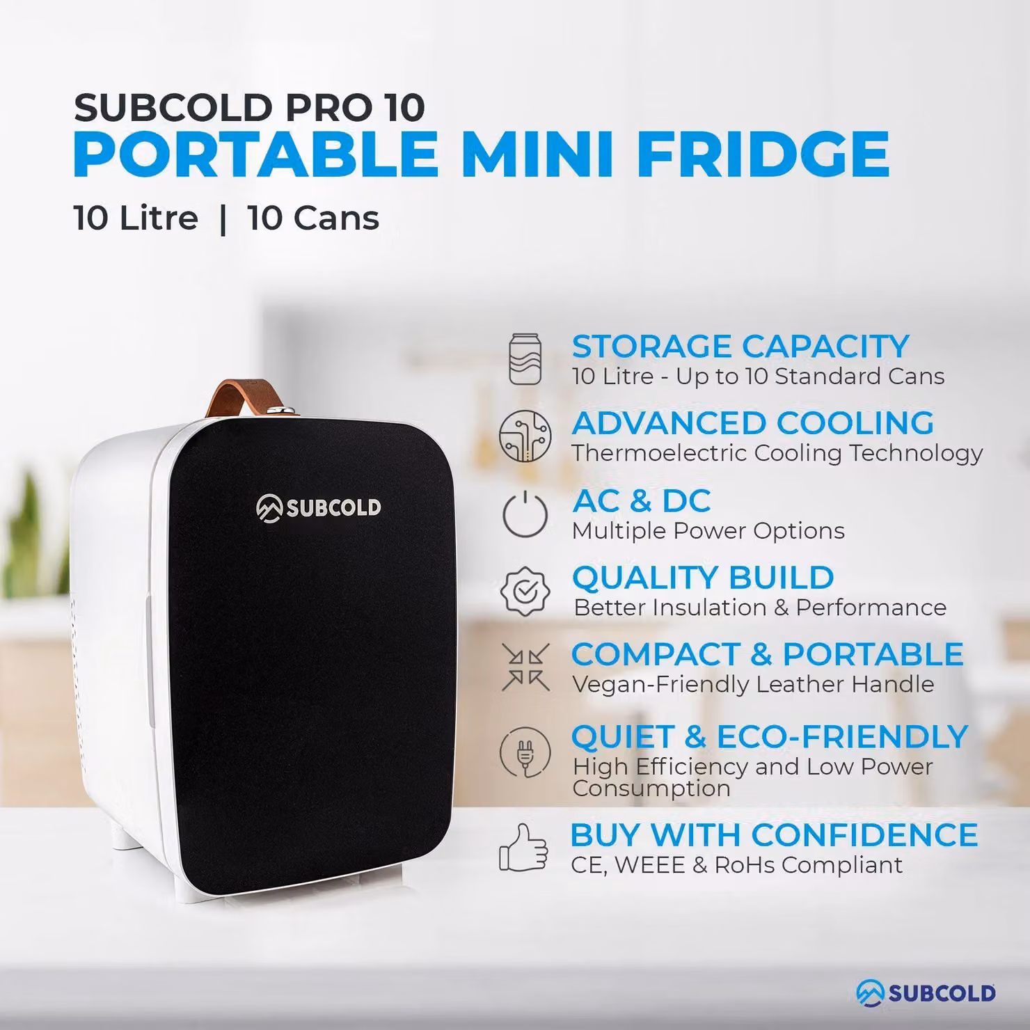 Subcold Pro 10L Mini Fridge in Black – 3