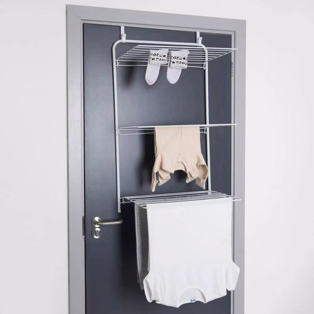 Havendro 3 Tier Overdoor Clothes Airer Hanging Laundry Drying Rack in White – 2