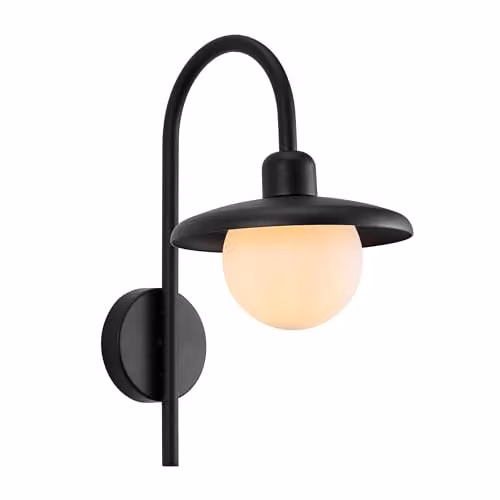 Nordlux Berlo Black Metal Outdoor Wall Light for Garden with E27 Socket and IP44 Rating – 1