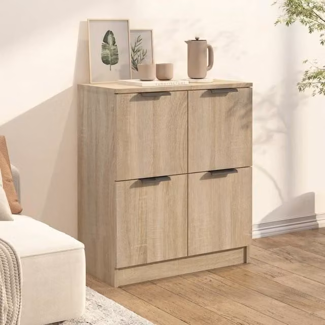 Berkfield Home Sonoma Oak Sideboard in Beige, W/D/H: 60 x 30 x 70 cm – 1
