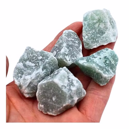 KDMD Green Jade Raw Organic Stones, 500 g – 1